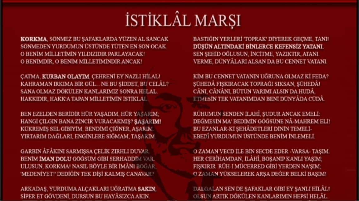 İstiklal Marşımızın Kabulünün 103.Yıldönümünde Mehmet Akif Ersoy Anıldı